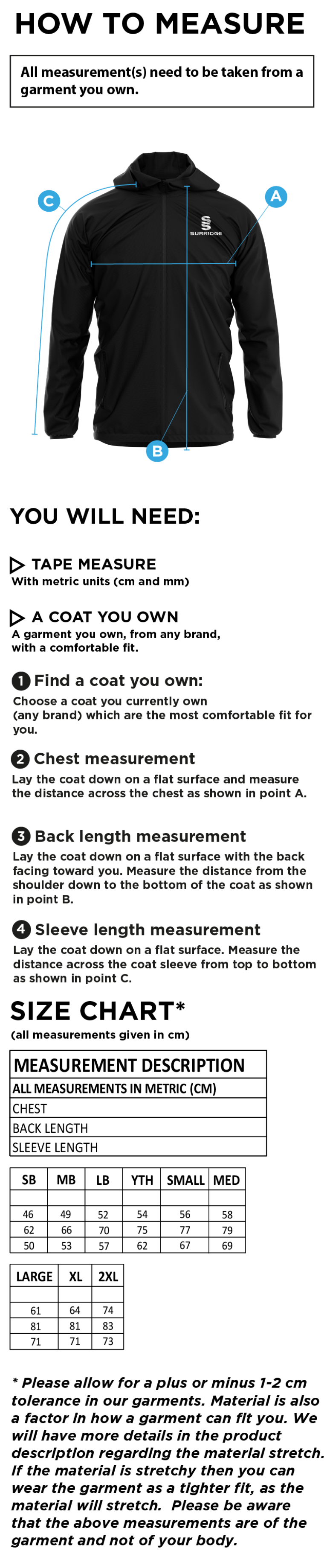 ISLAND BAKERIES CC Dual Elite 1/4 Zip Hoody / Rain Jacket : Navy - Size Guide